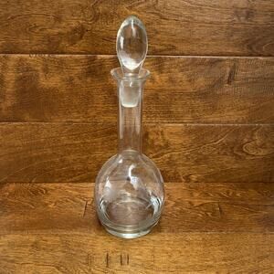 Vintage Handblown Long Neck Wine Decanter 13"